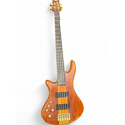 Used Schecter Guitar Research Stiletto Studio 5 String Natural Electric Bass Guitar
