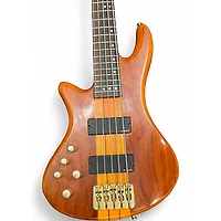 Used Schecter Guitar Research Stiletto Studio 5 String Natural Electric Bass Guitar
