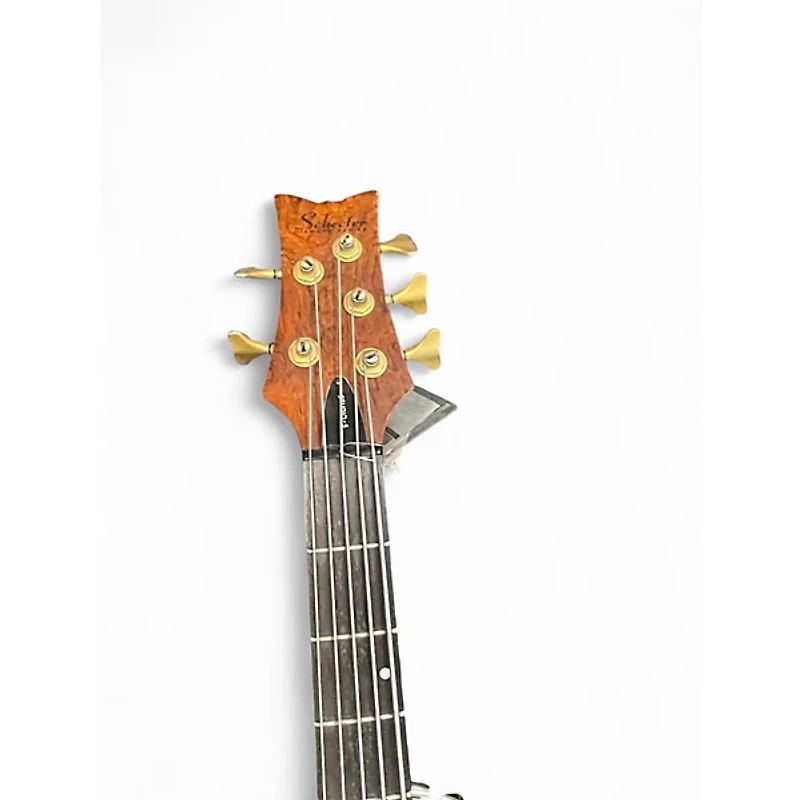 Used Schecter Guitar Research Stiletto Studio 5 String Natural Electric Bass Guitar