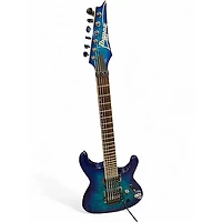 Used Ibanez S670QM  SAPPHIRE BLUE Solid Body Electric Guitar