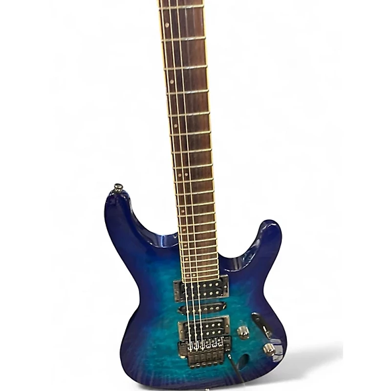 Used Ibanez S670QM  SAPPHIRE BLUE Solid Body Electric Guitar