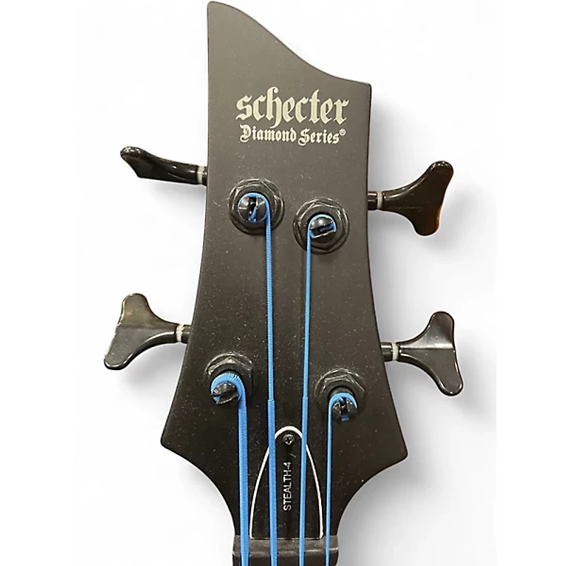 Used Schecter Guitar Research STEALTH 4 Black Electric Bass Guitar