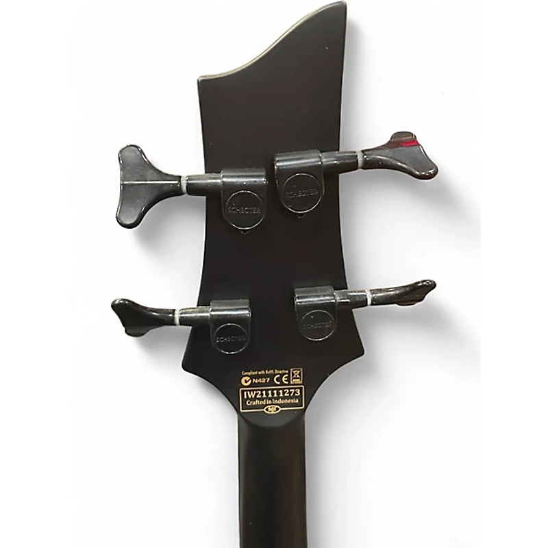 Used Schecter Guitar Research STEALTH 4 Black Electric Bass Guitar