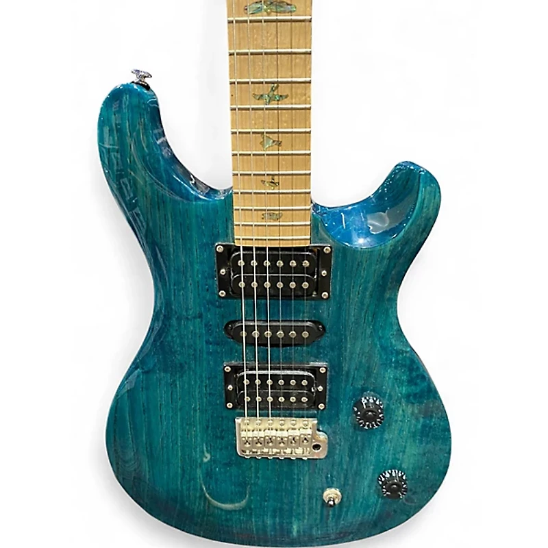 Used PRS SE SWAMP ASH SPECIAL IRI BLUE Solid Body Electric Guitar