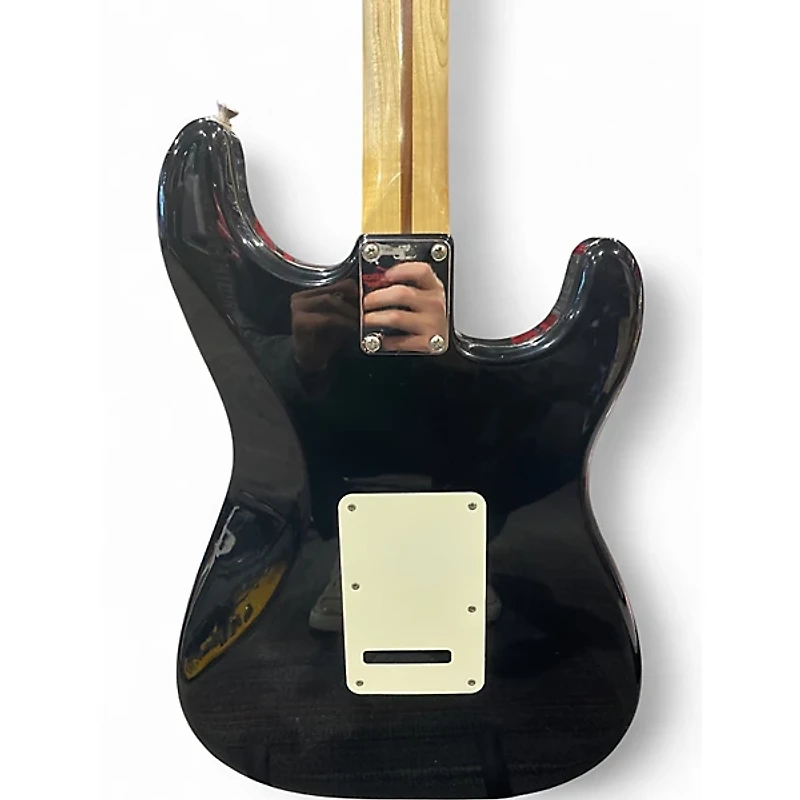 Used Fender Standard Stratocaster Left Handed Black Electric Guitar