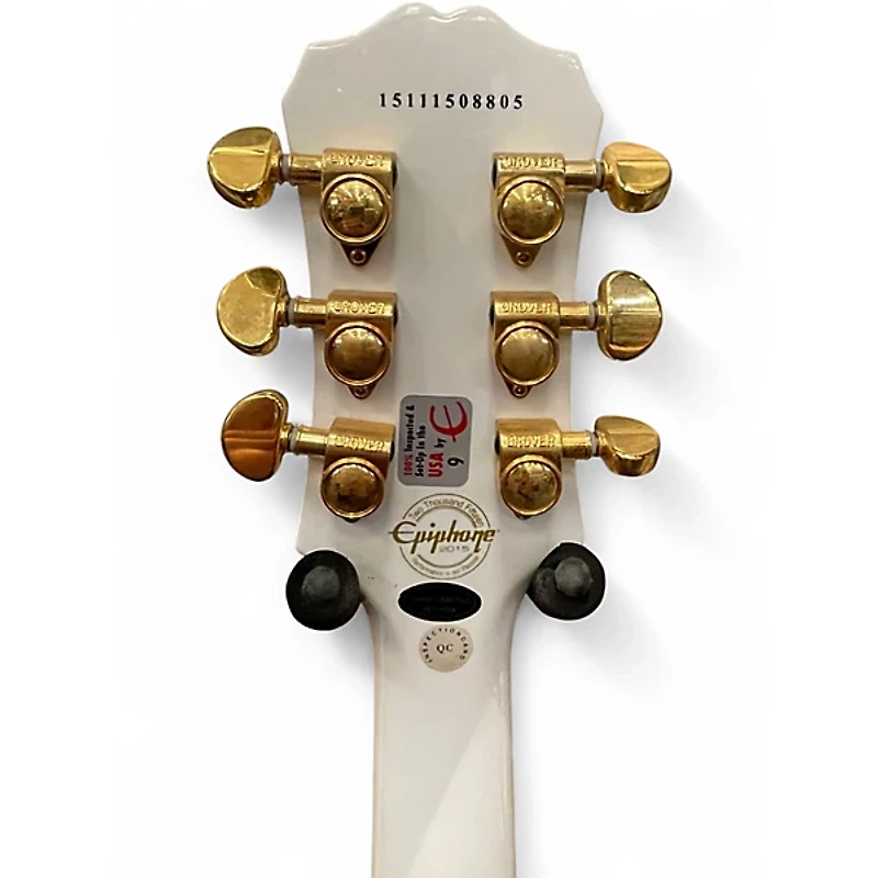 Used Epiphone Les Paul Custom Pro Alpine White Solid Body Electric Guitar