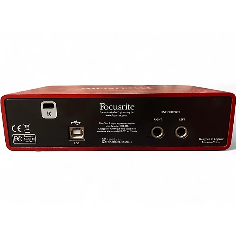 Used Focusrite Scarlett 2i2 studio Audio Interface