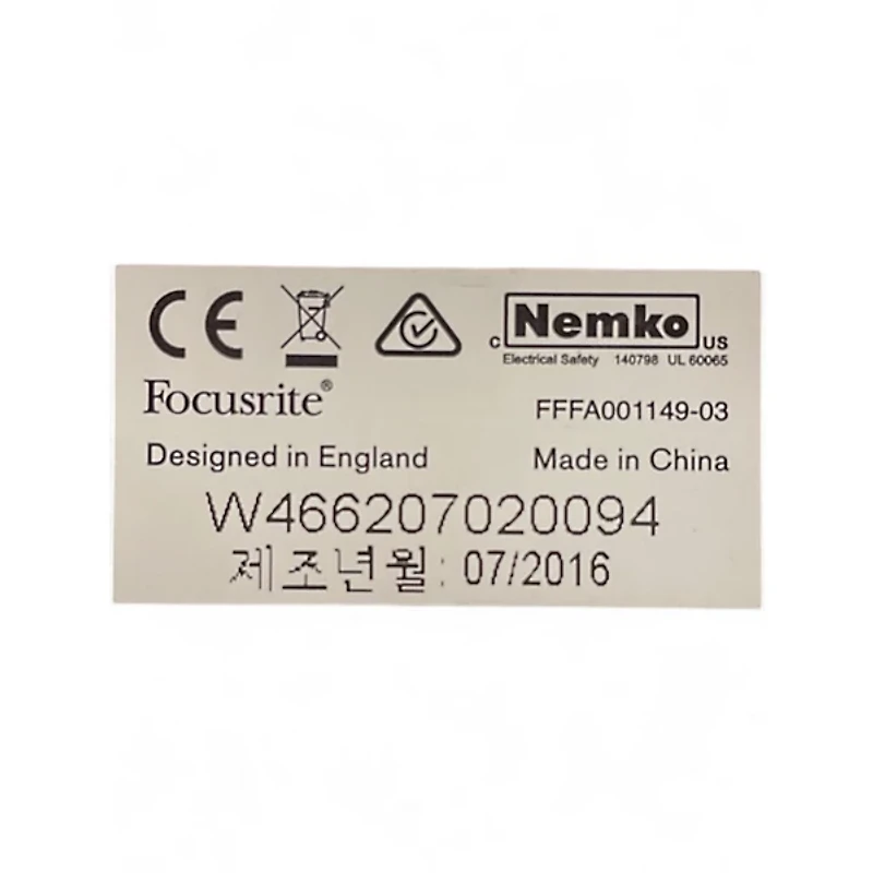 Used Focusrite Scarlett 2i2 studio Audio Interface