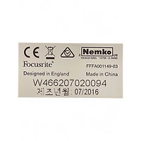 Used Focusrite Scarlett 2i2 studio Audio Interface