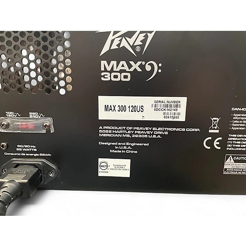 Used Peavey Max 115 II 1x15 300W Bass Combo Amp