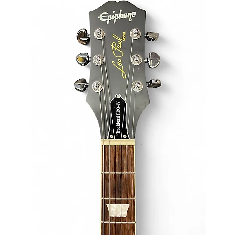 Used Epiphone Les Paul Traditional Pro IV Black Solid Body Electric Guitar