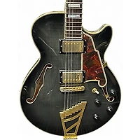 Used D'Angelico EX-SS Trans Black Hollow Body Electric Guitar