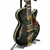 Used D'Angelico EX-SS Trans Black Hollow Body Electric Guitar