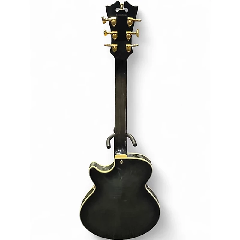 Used D'Angelico EX-SS Trans Black Hollow Body Electric Guitar