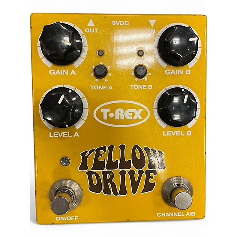 Used T-Rex Engineering Yellow Drive Distortion Effect Pedal