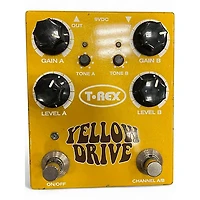 Used T-Rex Engineering Yellow Drive Distortion Effect Pedal