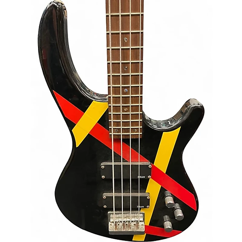 Used Dean Edge 4 String Black Electric Bass Guitar