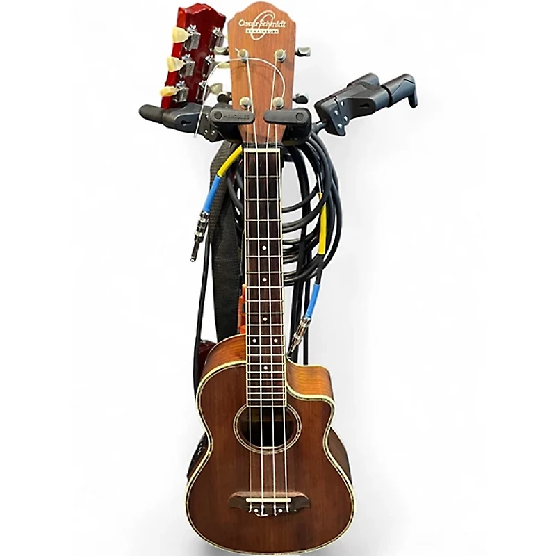 Used Oscar Schmidt OU6LCE Tenor Natural Ukulele