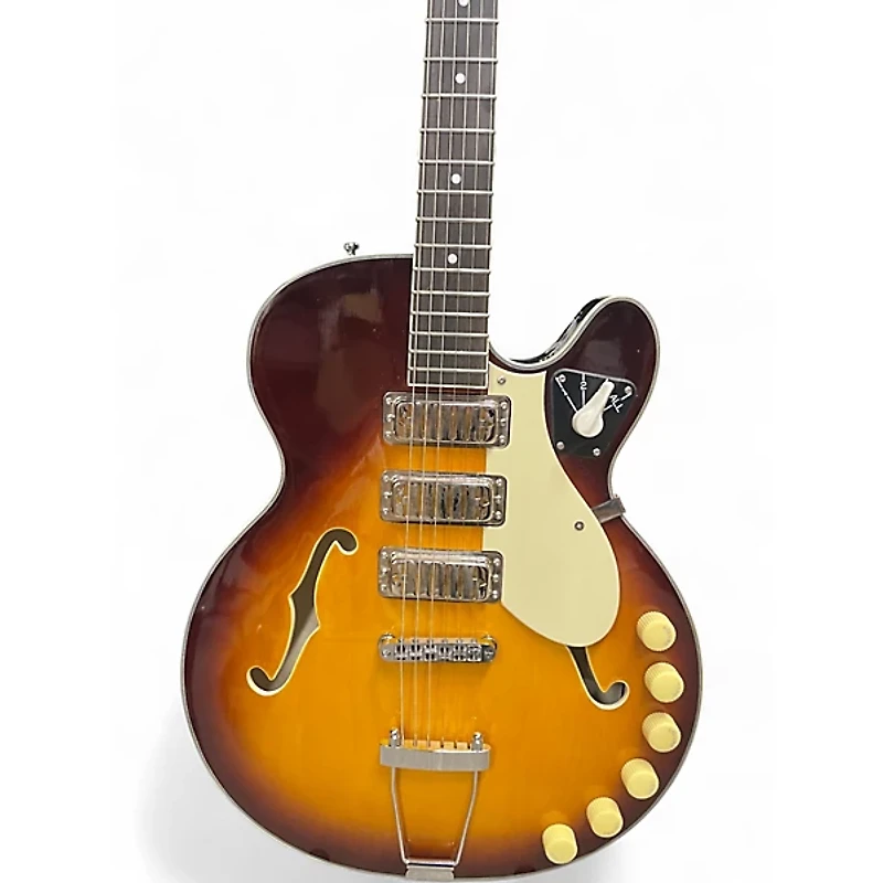 Used Airline H-59 Honey Burst Hollow Body Electric Guitar