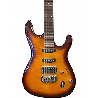 Used Ibanez sa160qm Amber Solid Body Electric Guitar