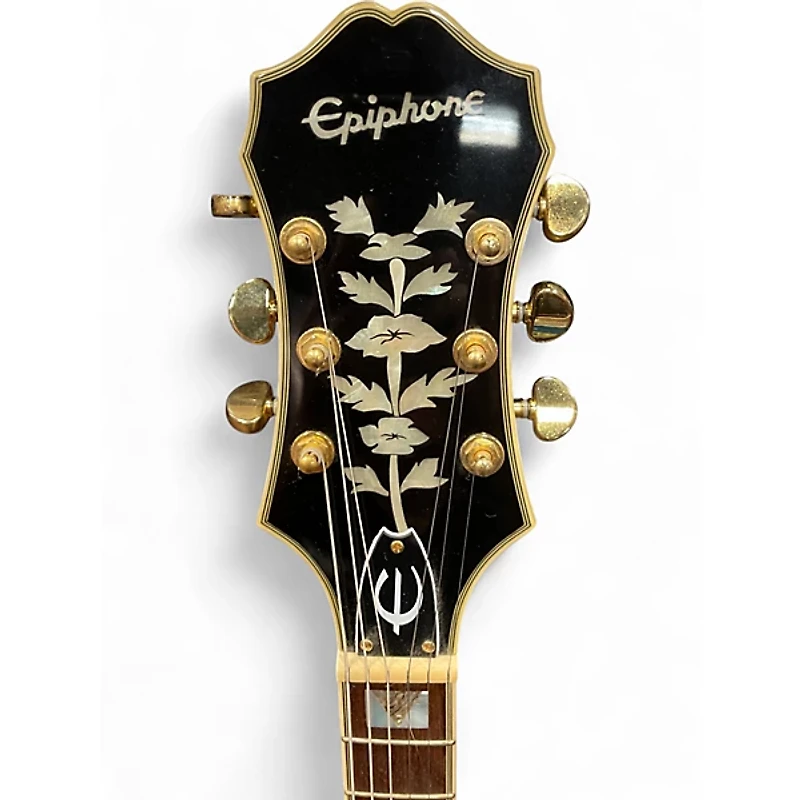 Used Epiphone SHERATON II PRO Black and Gold Hollow Body Electric Guitar