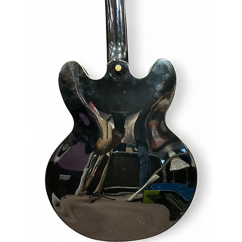 Used Epiphone SHERATON II PRO Black and Gold Hollow Body Electric Guitar