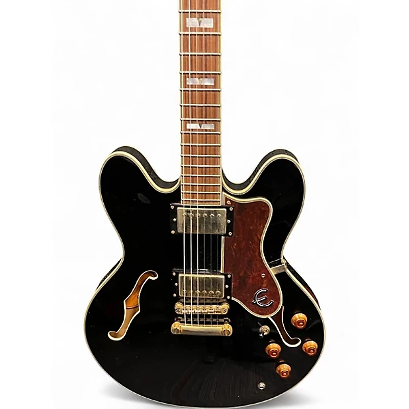 Used Epiphone Sheraton II Ebony Hollow Body Electric Guitar