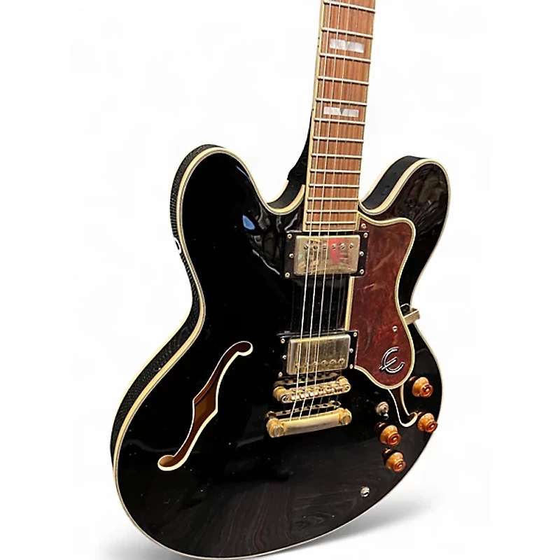 Used Epiphone Sheraton II Ebony Hollow Body Electric Guitar