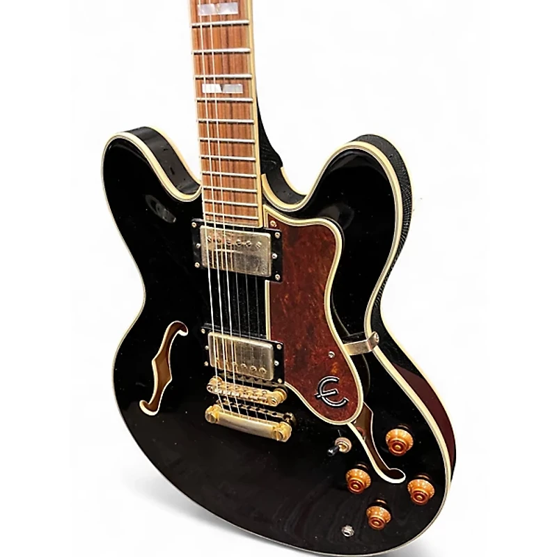 Used Epiphone Sheraton II Ebony Hollow Body Electric Guitar
