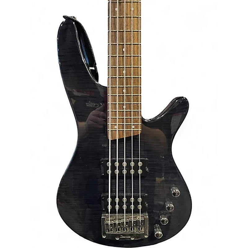 Used Ibanez SRX505 Trans Black Electric Bass Guitar
