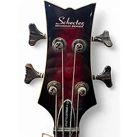 Used Schecter Guitar Research Stiletto Elite 4 String Red Electric Bass Guitar