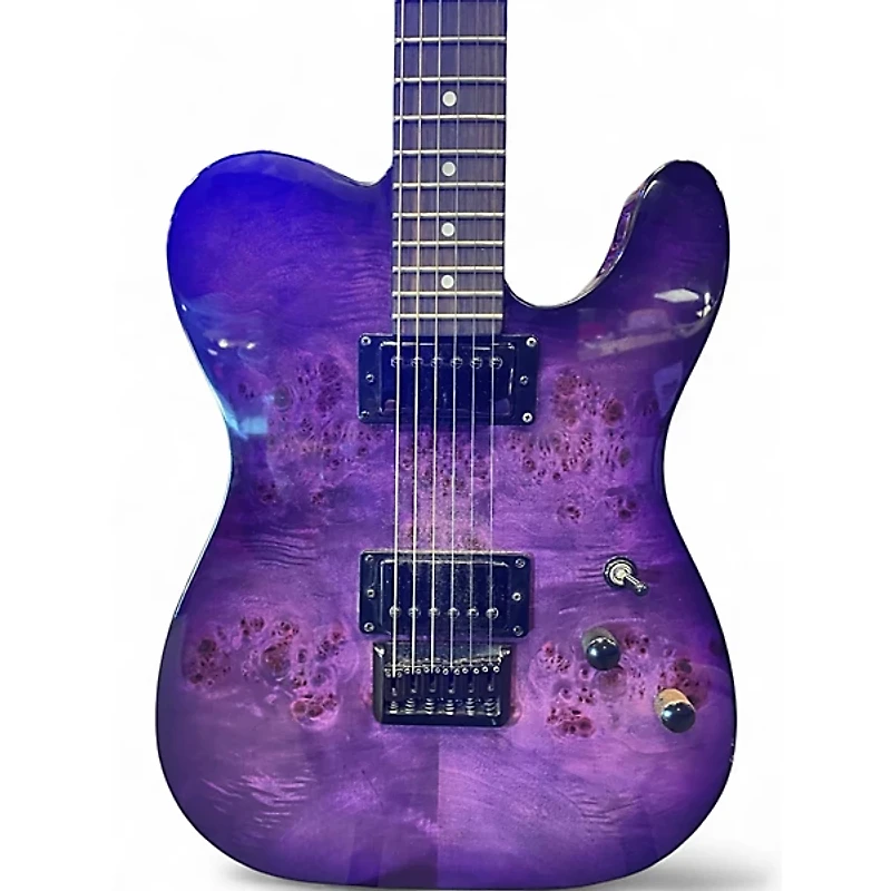 Used Schecter Guitar Research Diamond Series PT Purple Burst Solid Body Electric Guitar