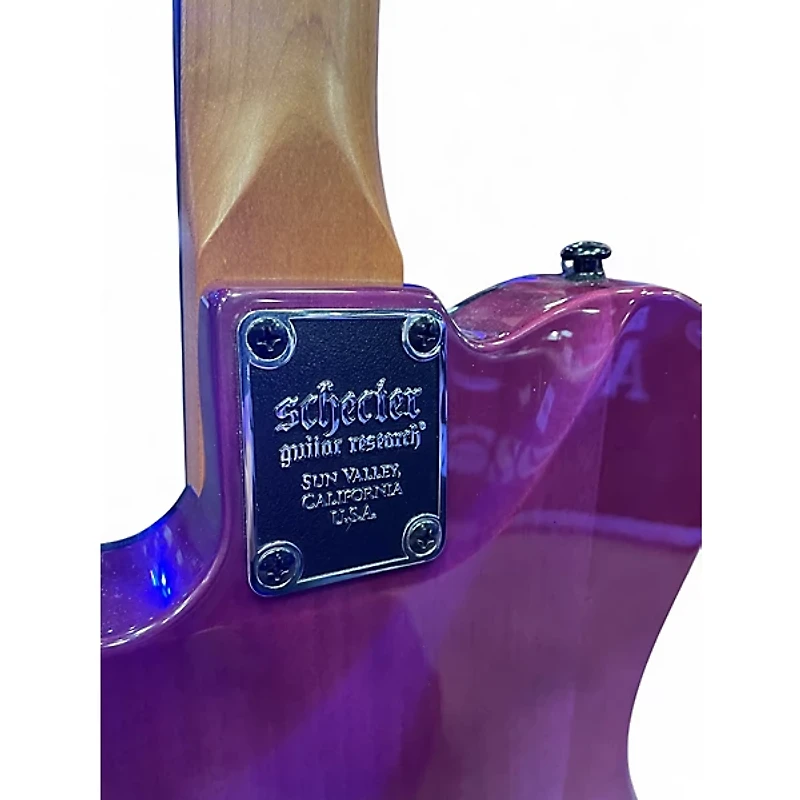 Used Schecter Guitar Research Diamond Series PT Purple Burst Solid Body Electric Guitar
