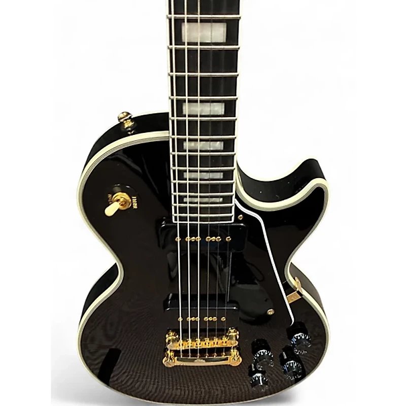 Used Epiphone LES PAUL CUSTOM P90 Ebony Solid Body Electric Guitar