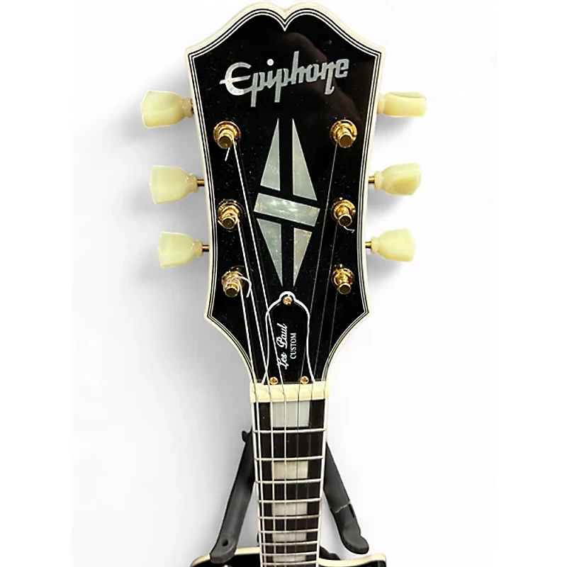 Used Epiphone LES PAUL CUSTOM P90 Ebony Solid Body Electric Guitar