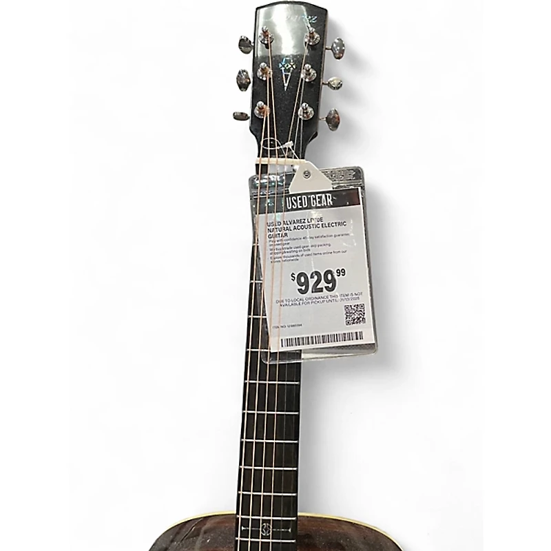 Used Alvarez LD70e Natural Acoustic Electric Guitar