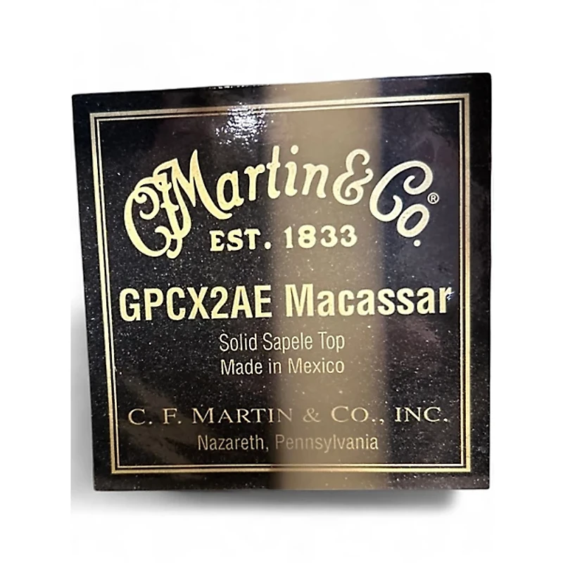 Used Martin GPCX2AE Macassar Natural Acoustic Electric Guitar