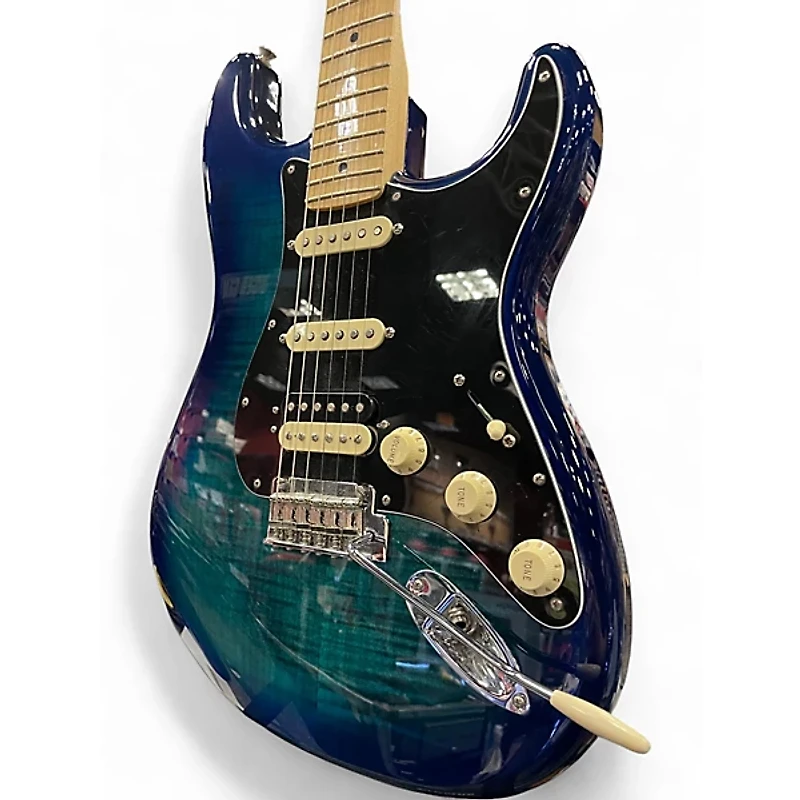 Used Fender Player Stratocaster HSS Blue Burst Solid Body Electric Guitar