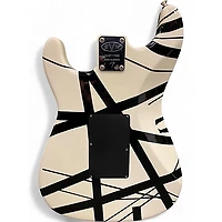 Used EVH Striped Series White with Black Stripes Solid Body Electric Guitar