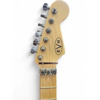 Used EVH Striped Series White with Black Stripes Solid Body Electric Guitar