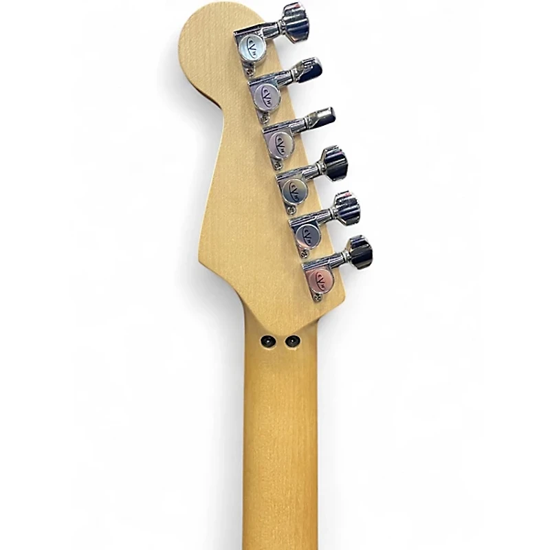 Used EVH Striped Series White with Black Stripes Solid Body Electric Guitar