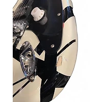 Used EVH Striped Series White with Black Stripes Solid Body Electric Guitar