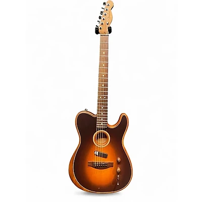 Used Fender Acoustasonic Player Telecaster Shadow Burst Acoustic Electric Guitar