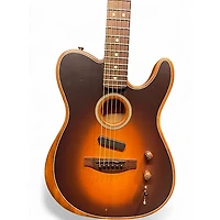 Used Fender Acoustasonic Player Telecaster Shadow Burst Acoustic Electric Guitar
