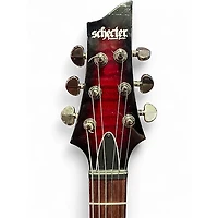 Used Schecter Guitar Research Diamond Series PT Crimson Red Burst Solid Body Electric Guitar
