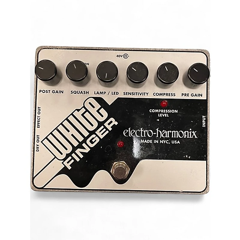 Used Electro-Harmonix White Finger Compressor Effect Pedal