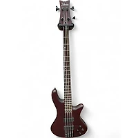 Used Schecter Guitar Research Stiletto Custom 4 String Trans Red Electric Bass Guitar