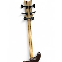 Used Schecter Guitar Research Stiletto Custom 4 String Trans Red Electric Bass Guitar