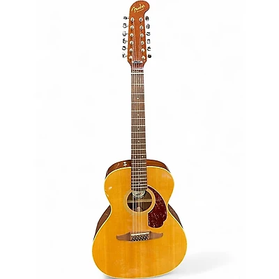 Used Fender California Series Villager Natural 12 String Acoustic Electric Guitar