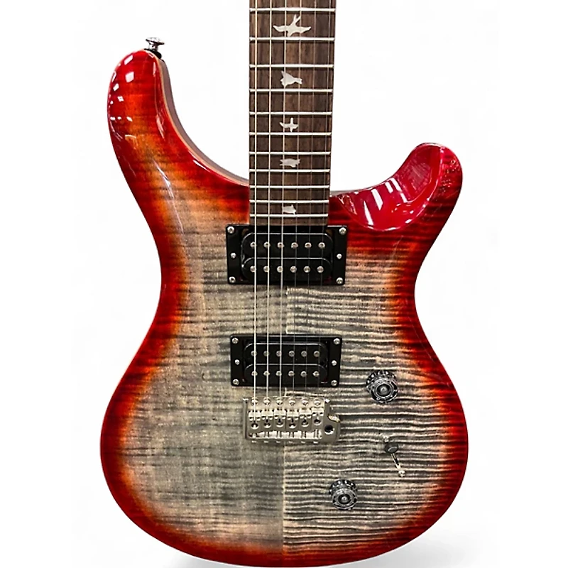 Used PRS SE Custom 24 Charcoal Cherry Burst Solid Body Electric Guitar